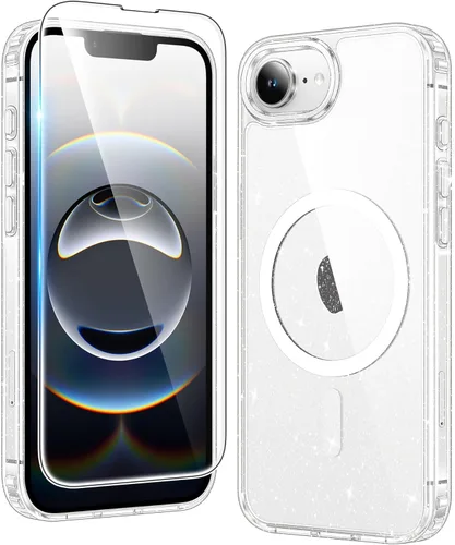 Vista 194 de FNTCASE para iPhone Air Case Clear: Fundas magnéticas para teléfono con protector de pantalla a prueba de caídas, compatibles con Magsafe, delgadas