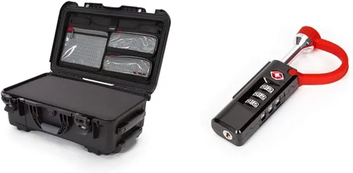 Nanuk 935 - Estuche rígido impermeable de mano con organizador de tapa e inserto de espuma con ruedas negro y aprobado por la TSA negro 900-TSA Lock
