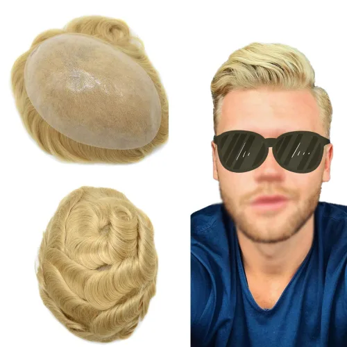 Vista 61 de Toupee - Pieza de pelo para hombres, piezas de prótesis de cabello humano real, piezas de prótesis de cabello humano real, para hombre, accesorios