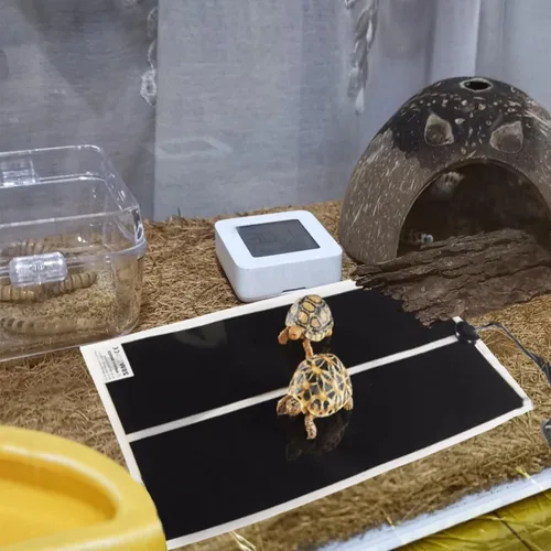 Vista 3 de Paquete de 2 almohadillas térmicas de reptiles de 14 W para calentador de tanque con control de temperatura, ajuste de potencia, calentador