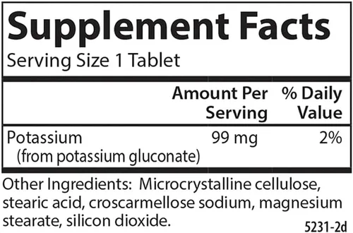 Vista 4 de Carlson - Potasio, 99 mg, promueve la salud nerviosa y la función muscular, 100 tabletas