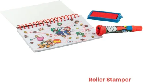 Vista 5 de Super Mario Brothers - Juego de actividades para colorear y calcomanías para niños con estuche de transporte de viaje