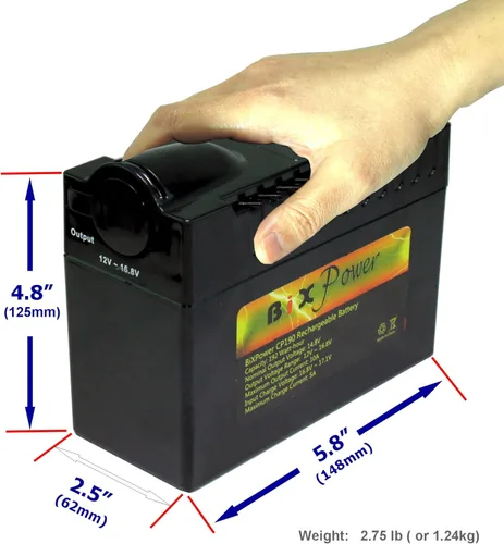 Vista 2 de Paquete de batería recargable portátil CP190-24V de alta capacidad (192Wh) de 24V