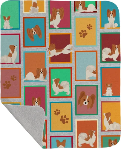 Vista 31 de Caroline's Treasures MLM1128LQB - Manta acolchada de Lots of Airedale Terrier de 50 x 60 pulgadas, con patrón de ilustraciones para cama, sofá