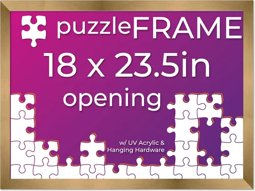 Vista 44 de Poster Palooza Kit de marco de rompecabezas de 11.25 x 38.25 pulgadas, el kit incluye hojas de pegamento para rompecabezas, marco de rompecabezas