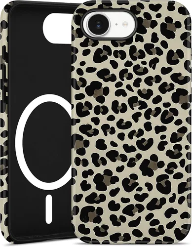 Vista 73 de Jusy Compatible with MagSafe Brown Tortoise Shell Print Phone Case for iPhone 7/8/SE, Amber Trendy Luxury Magnetic Soft TPU and Hard PC Protective