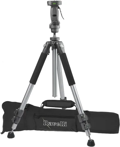Vista 13 de Ravelli Trípode profesional para cámara de video AVTP de 75 mm con cabezal de arrastre de fluido