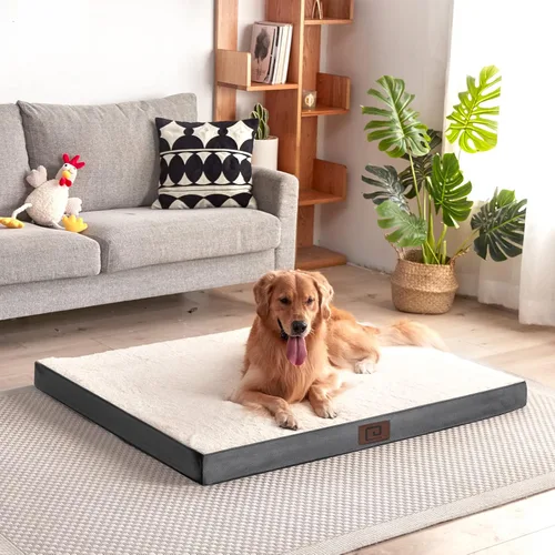 Vista 4 de EHEYCIGA Camas lavables para perros extra grandes, cama XL con funda extraíble para jaula, cama ortopédica de espuma para mascotas, cojines