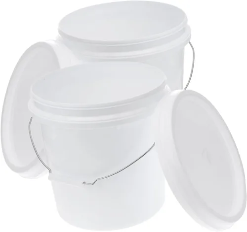 ULTECHNOVO 2 cubos vacíos para lavado de autos, cubo de 2 galones, recipientes de agua con tapas, cubo de cubo de grado alimenticio, cubo pequeño