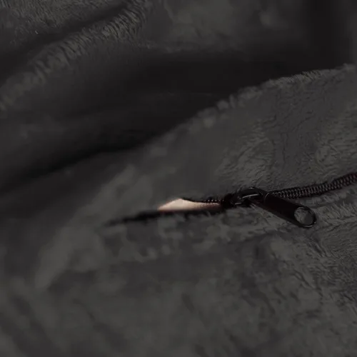 Vista 6 de Chill Sack - Puff Puff gigante de espuma viscoelástica de 6 pies. Sofá grande con funda de microfibra suave, color gris piel.