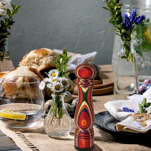 Vista 4 de Totally Bamboo Baltique Marrakesh Collection - Salero recargable, 8 pulgadas de alto