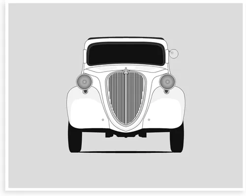 Custom Car Posters Handmade Poster compatible with Fiat Topolino (1936-1955) Print Wall Art Décor - 8x10 Satin Print (Unframed)
