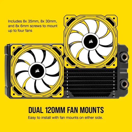 Vista 3 de Corsair Hydro X Series XR7 - Radiador de refrigeración por agua (9.449 in)