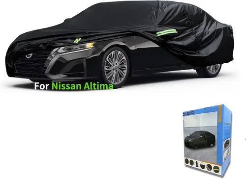 Vista 21 de Ajuste personalizado para funda de automóvil Nissan, resistente al agua, para todo tipo de clima, protección UV, resistente al viento, para todo