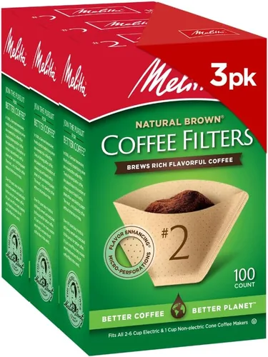 Vista 15 de Melitta - Filtros cónicos para café número 2, marrón natural, 100 unidades - Se adaptan a todas las cafeteras de cono de 2-6 tazas y cafeteras