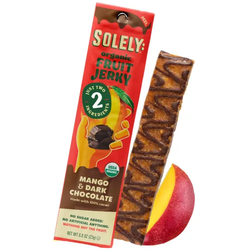 Vista 22 de Solely - Charqui de frutas orgánicas Un ingrediente Vegano Sin OGM Sin gluten Sin agregado de azúcar