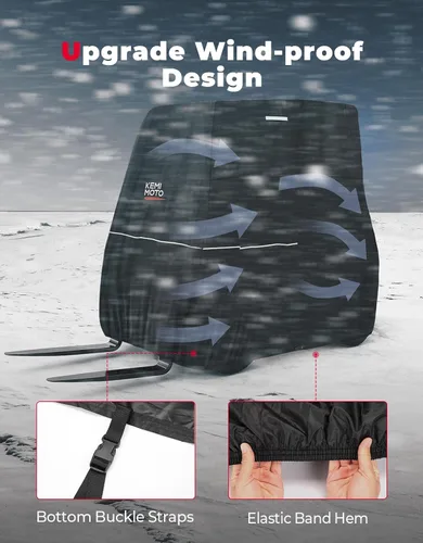 Vista 7 de KEMIMOTO Cubierta para carretilla elevadora, cremallera lateral fácil de conseguir artículos escotilla resistente 420D Oxford compatible