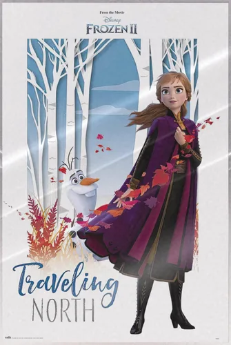 POSTER STOP ONLINE Frozen 2 - Movie Poster (Anna- Traveling North) (Size: 24" x 36") (Laminated Poster)