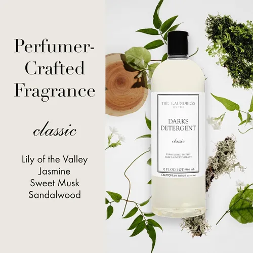 Vista 3 de The Laundress Darks Detergent, Detergente Líquido Concentrado para Ropa, Para Colores Ricos y Vibrantes, Eficaz contra Manchas, Aroma Clásico, 32