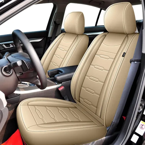 Vista 27 de Funda de asiento de piel sintética compatible con Honda Civic 2003-2015/2022-2025 2026, protector de asiento de automóvil compatible con bolsa