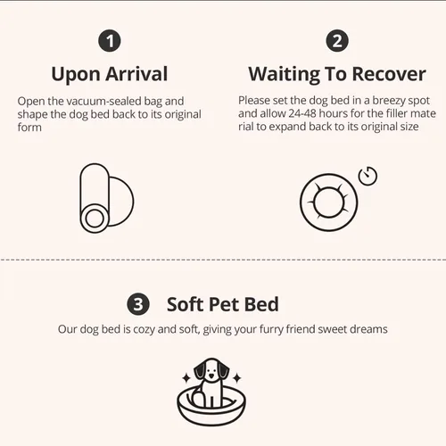 Vista 353 de JOLLYVOGUE Cama Calmante para Perros Pequeños - Cama para Perros Pequeños en Forma de Dona Lavable de 23 Pulgadas para Gatitos y Cachorros, Camas