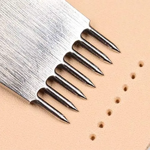 Punzón de cuero Cincel de costura Agujero Redondo Agujero Agujero Herramienta de