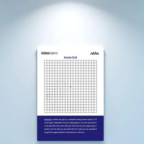 Vista 7 de Amsler - Rejilla ocular con parte trasera magnética, herramienta de detección diaria de visión para pacientes con degeneración macular y glaucoma