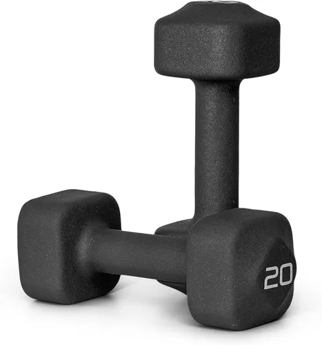 Vista 26 de Tone Fitness Pares de Mancuernas de Pesas de Neopreno con Cabeza Cuadrada Antirrodamiento Múltiples Opciones