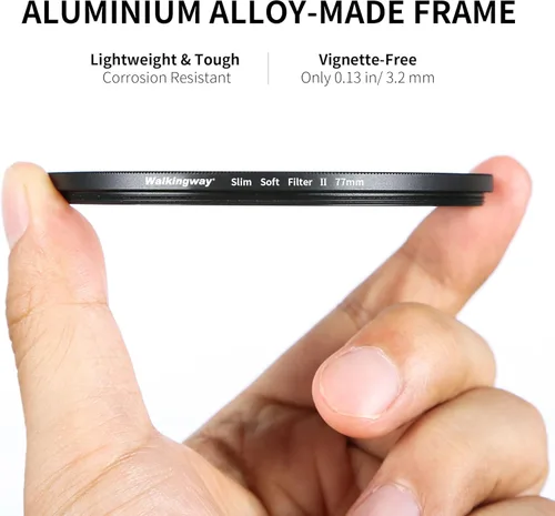 Vista 5 de Walking Way - Filtro de difusión de niebla blanca de 52 mm - Filtro circular de enfoque suave más sutil - Difusor de cámara de efecto de niebla