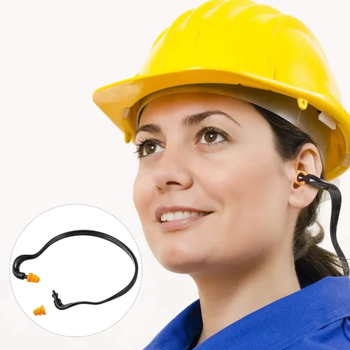 Vista 5 de Sumind 24 tapones para los oídos, bandas auditivas, bandas para los oídos, reutilizables, protección de construcción, cápsulas de repuesto