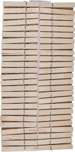 Vista 6 de Pinzas de madera natural, paquete de 50, 2.9 pulgadas, resistentes a la corrosión, ideales para aula y manualidades