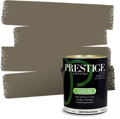 Vista 221 de PRESTIGE Paints - Pintura exterior e imprimación en uno, 1 galón, satinado, verde Bayou