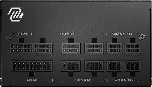 Vista 3 de MSI MAG A650GL, fuente de alimentación para juegos compacta totalmente modular de 650W, 80+ Gold, PSU ATX, garantía de 10 años