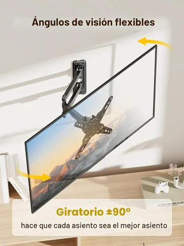 Vista 4 de monTEK - Soporte de pared para TV de movimiento completo para la mayoría de televisores LED LCD de pantalla plana de 13 a 43 pulgadas y monitores