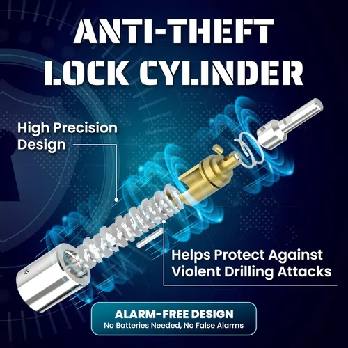 Vista 4 de Magmaus MBL05 [Nunca se oxida] Bloqueo de freno de disco - [Alta seguridad] [Acero inoxidable 304] - Resistente a la intemperie - Cable recordatorio