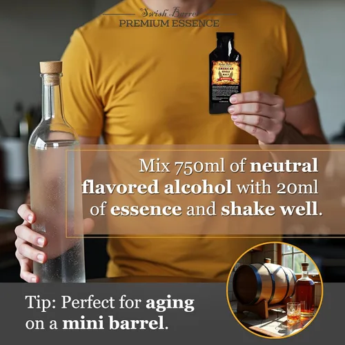 Vista 6 de Tennessee Bourbon Whiskey Premium Essence Recambios de kit Bootleg Thousand Oaks Barrel Co. Sabor gourmet para mezcladores de cócteles