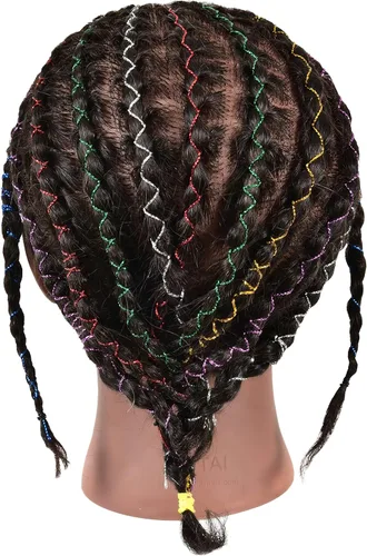 Vista 8 de FUTAI Cabeza de maniquí rizado rizado 100% cabello humano estilo muñeca estilo cabeza para trenzado afroamericano estilo updos práctica cosmetología