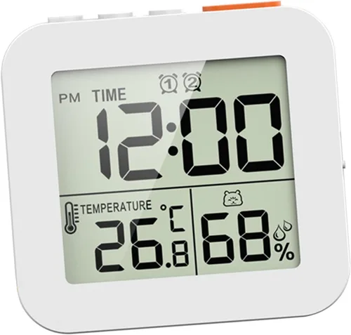 Vista 7 de KLKCMS Reloj de ducha con temporizador digital con alarma, reloj de pared para baño y cocina, color blanco