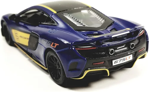 Vista 5 de Kinsmart Azul marino Mclaren 675LT Hard Top 1/36 Escala Diecast Sports Car Limited