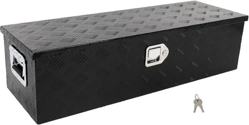 Vista 14 de SCITOO - Caja de herramientas de aluminio de 18 pulgadas de plata resistente para cama de camión, caja de herramientas para remolque de RV