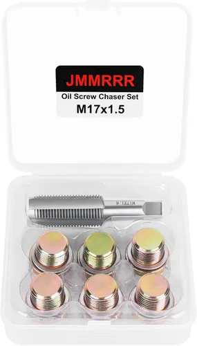 Vista 11 de Kit de reparación de roscas para tapón de drenaje de aceite M13 x 1.25 mm, herramienta de roscado de tornillos de cárter de aceite, kit