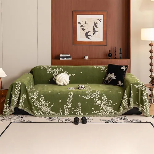 Vista 40 de VClife - Funda para sofá de 2 plazas o modular, de felpilla, antideslizante, lavable, apta para perros, protectora, con borlas, gris oscuro, 71 x