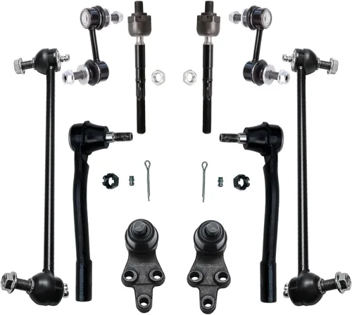Detroit Axle - Kit de suspensión delantera de 10 piezas para Hyundai 2007-2008 Entourage 2006-2014 Kia Sedona 2 rótulas inferiores, 4 eslabones de