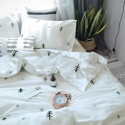 Vista 6 de BuLuTu Funda de edredón para niños, tamaño individual extra grande, de algodón, blanco y gris, juegos de ropa de cama de primera calidad para niños