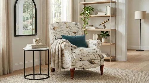 Sunset Trading Accent - Reclinador reclinable, marfil/marrón/gris