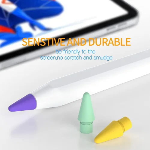 Vista 5 de AWINNER Punta de bolígrafo compatible con puntas de lápiz Apple de 1ª y 2ª generación (rojo/amarillo/púrpura/rosa/cian)