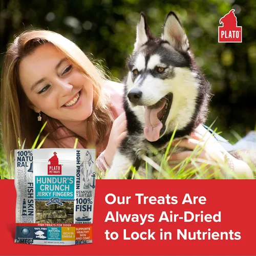 Vista 3 de PLATO Hundur's Crunch Jerky Fingers 3.5oz, Natural