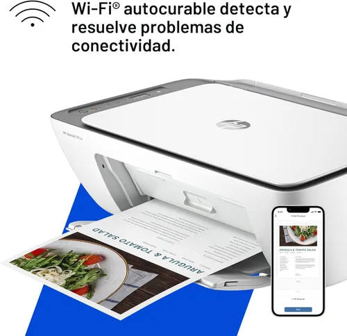 Vista 11 de HP DeskJet 2855e Impresora inalámbrica de inyección de tinta a color, escáner, copiadora, mejor para el hogar, prueba de tinta instantánea de 3