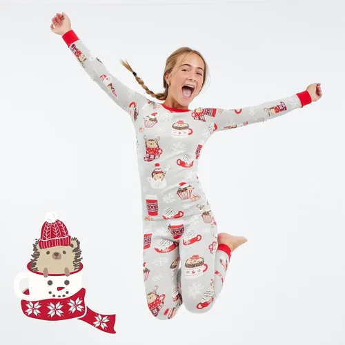 Vista 8 de HonestBaby - Pijama familiar navideña de algodón orgánico