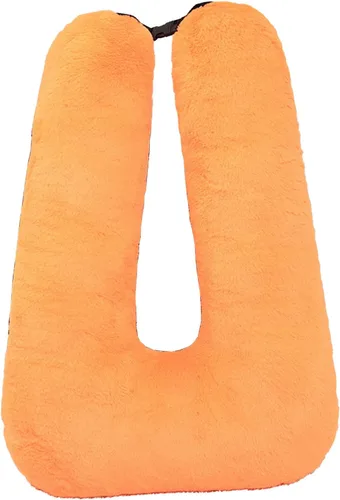 Vista 10 de S-SNAIL-OO Almohada de viaje para automóvil (28 x 18 pulgadas), almohada en forma de U, almohada de sueño de viaje de larga distancia para soporte